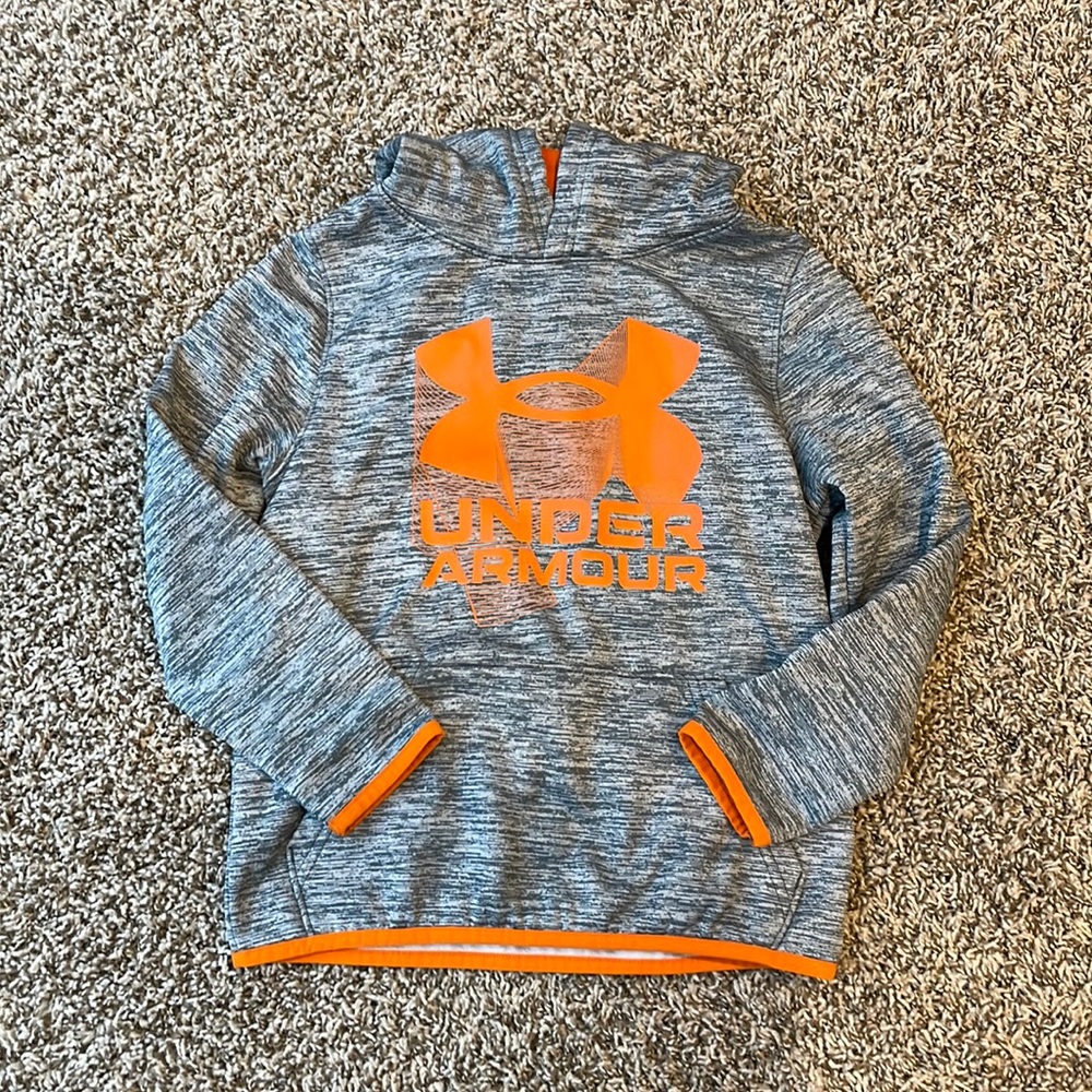 Boys youth XS YXS Under Armour Hoodie Hooded Sweatshirt EUC